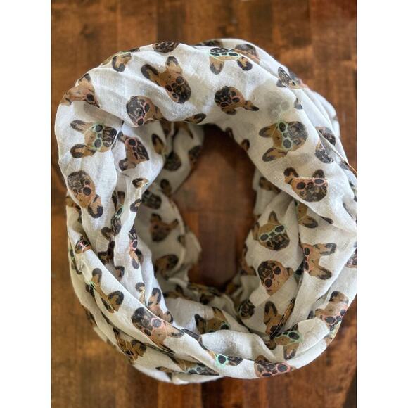 French Bulldog Wearing Sunglasses Infinity Scarf Lightweight Dog Print Circle - Picture 2 of 5